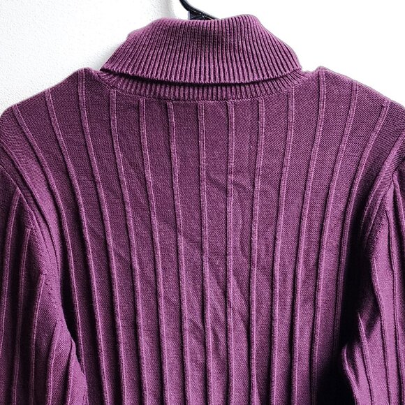 Ann Taylor Purple Ribbed Turtleneck Size Large - Picture 12 of 14
